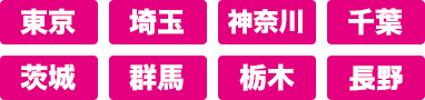 東京 埼玉 神奈川 千葉 茨城 群馬 栃木